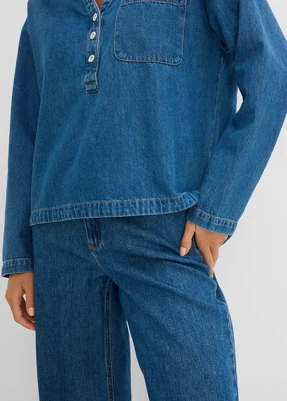 Jeansblustunika, bonprix
