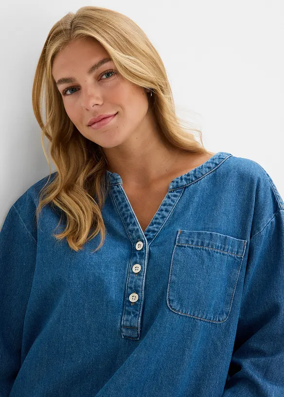 Jeansblustunika, bonprix