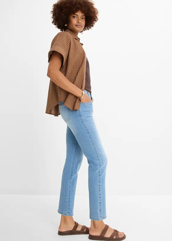 Straight Jeans Mid Waist cropped, bonprix