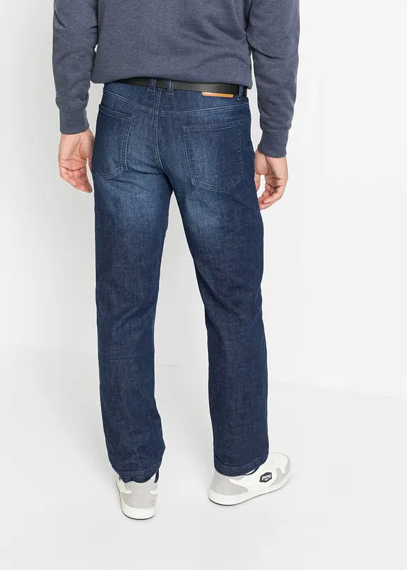 Classic Fit Jeans med f&ouml;rst&auml;rkt gren, Tapered, bonprix