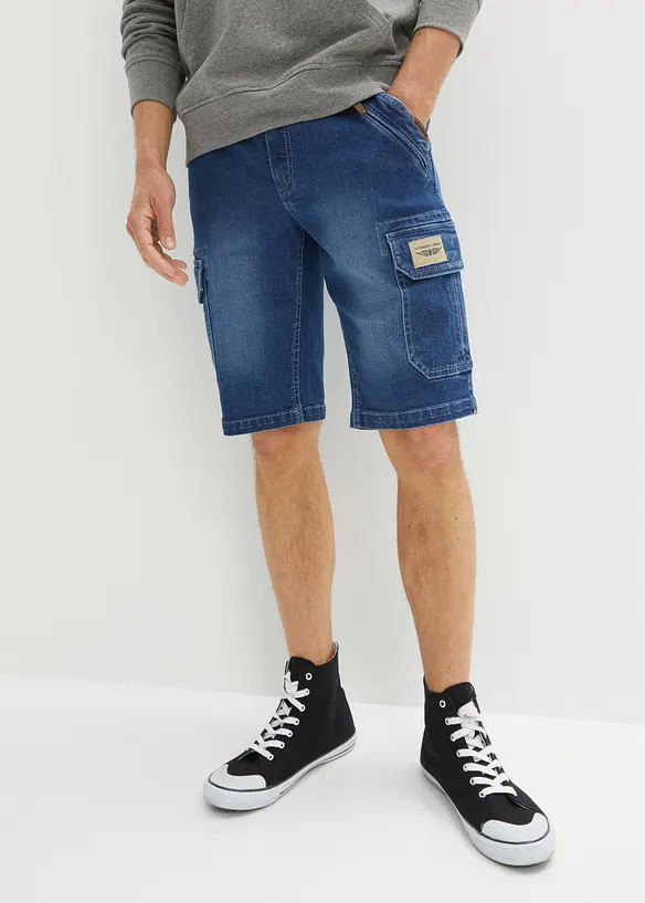 Jeansshorts i stretch, normal passform, bonprix