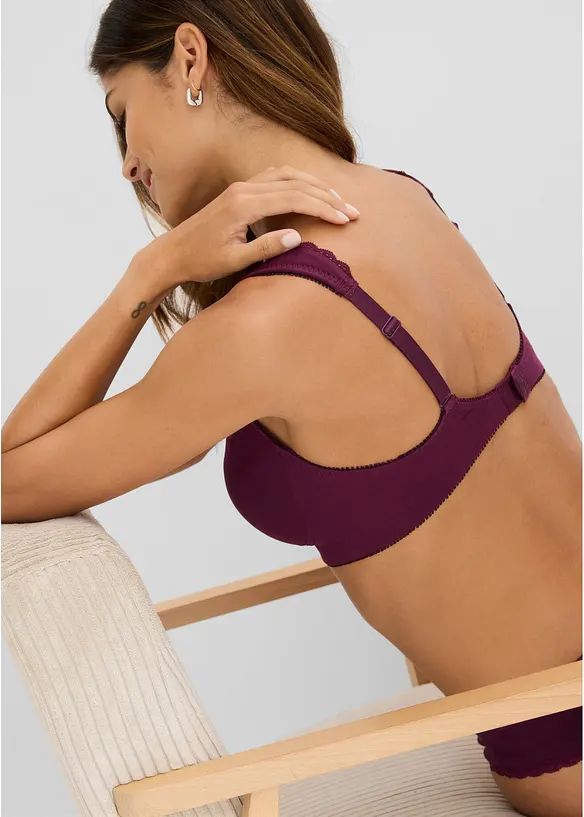 Minimizer-BH i T-shirtmodell utan bygel, med ekologisk bomull (2-pack), bonprix