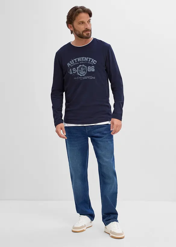 L&aring;ng&auml;rmad T-shirt i ekologisk bomull, bonprix