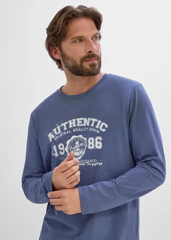 L&aring;ng&auml;rmad T-shirt i ekologisk bomull, bonprix