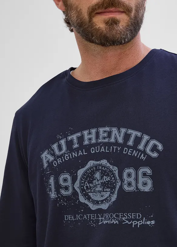 L&aring;ng&auml;rmad T-shirt i ekologisk bomull, bonprix