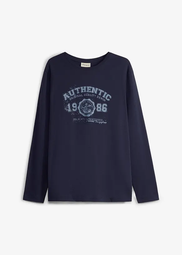 L&aring;ng&auml;rmad T-shirt i ekologisk bomull, bonprix