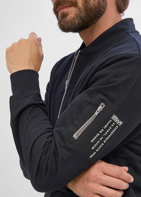 Sweatshirtjacka av ekologisk bomull, bonprix
