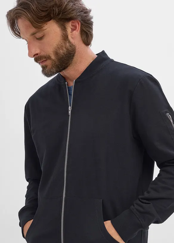 Sweatshirtjacka av ekologisk bomull, bonprix