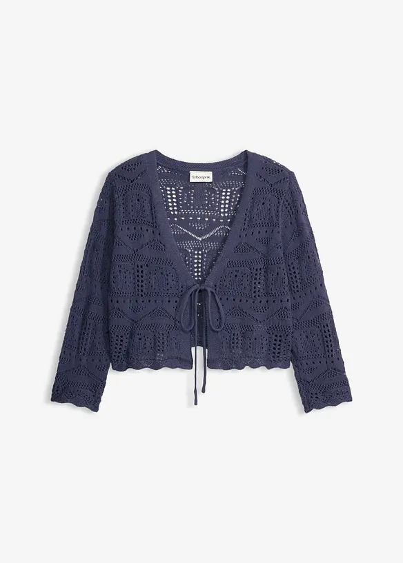 H&aring;lm&ouml;nstrad bolero med 3/4-&auml;rm, bonprix