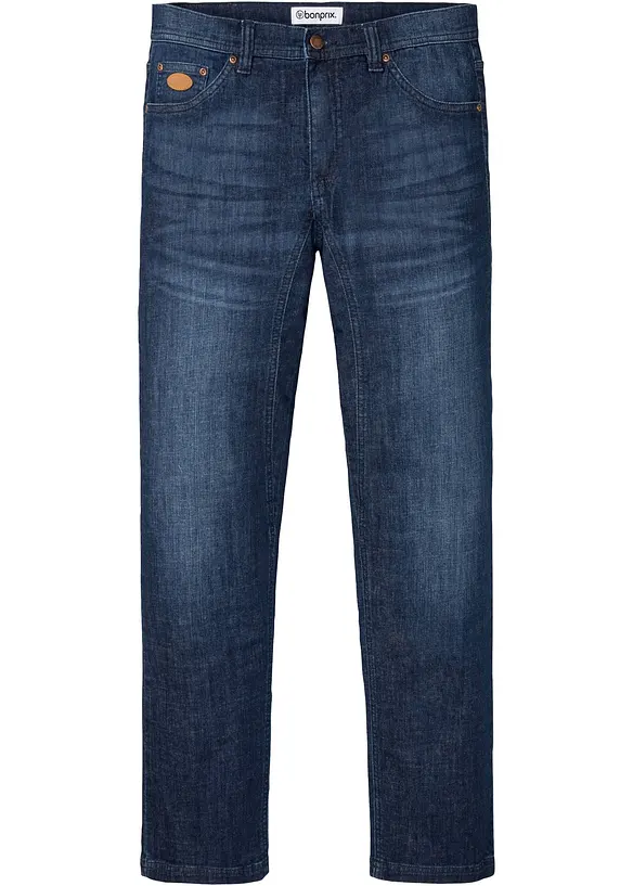 Classic Fit Jeans med f&ouml;rst&auml;rkt gren, Tapered, bonprix