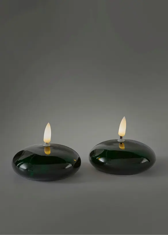 LED-ljus i form av oljelampor (2-pack), bonprix