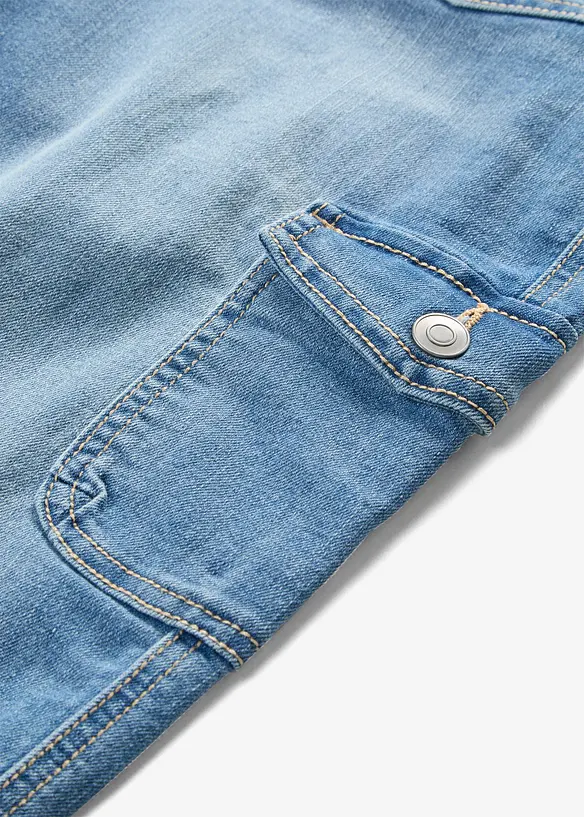 Cargo Jeans, Mid Waist, Stretch, bonprix