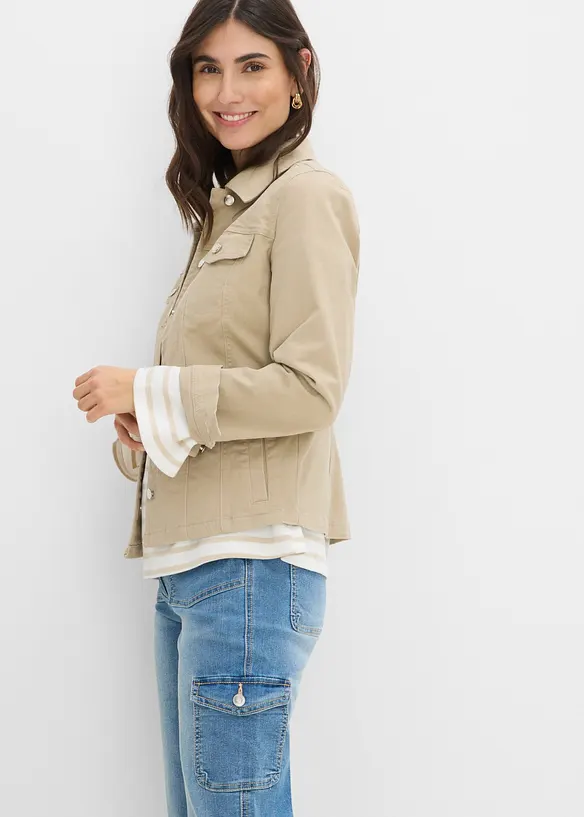 Cargo Jeans, Mid Waist, Stretch, bonprix