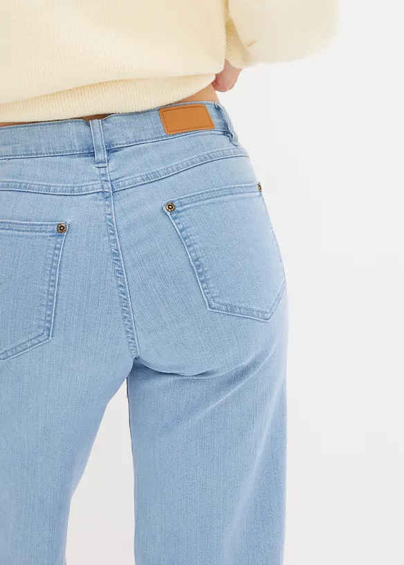 Wide Leg jeans, Mid Waist, Stretch, bonprix