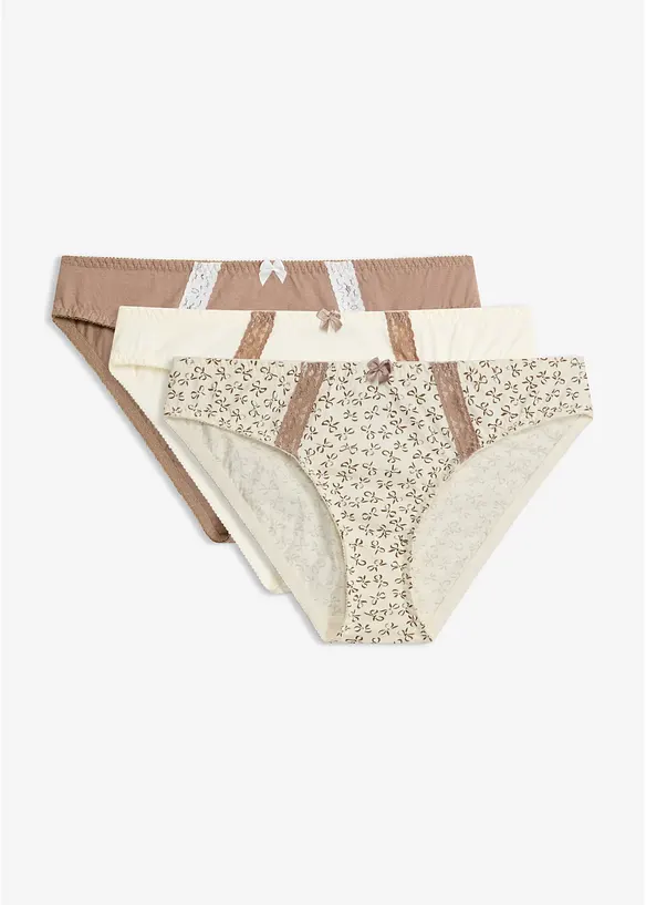 Trosa med bomull  (3-pack), bonprix