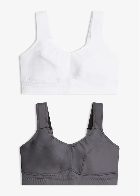Sport-BH med medelh&ouml;gt st&ouml;d (2-pack), bonprix