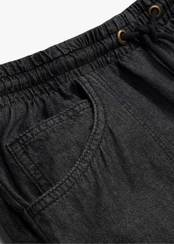 Tunn dra p&aring;-byxa i Loose Fit, Straight, bonprix