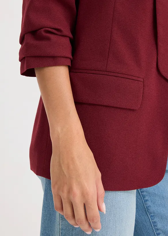 L&aring;ng kavaj med draperade &auml;rmar, bonprix