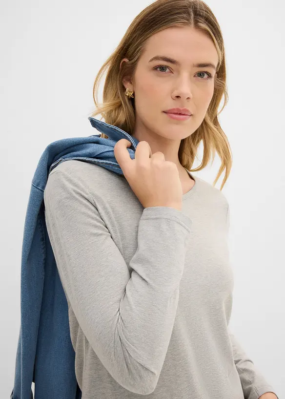 L&aring;ng&auml;rmad topp (2-pack), bonprix