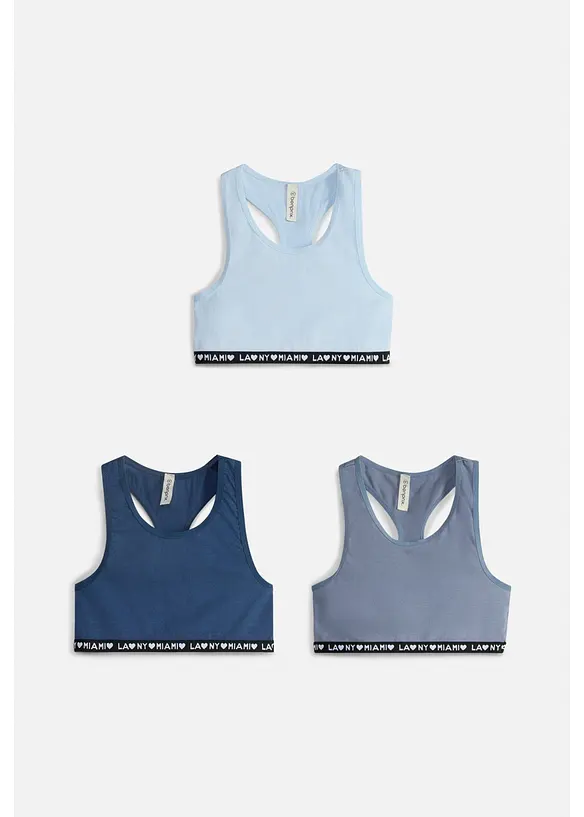 BH-topp med mjuk bomull (3-pack), bonprix