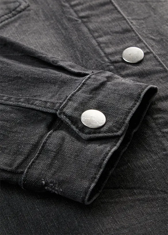 Jeansjacka med huva, bonprix