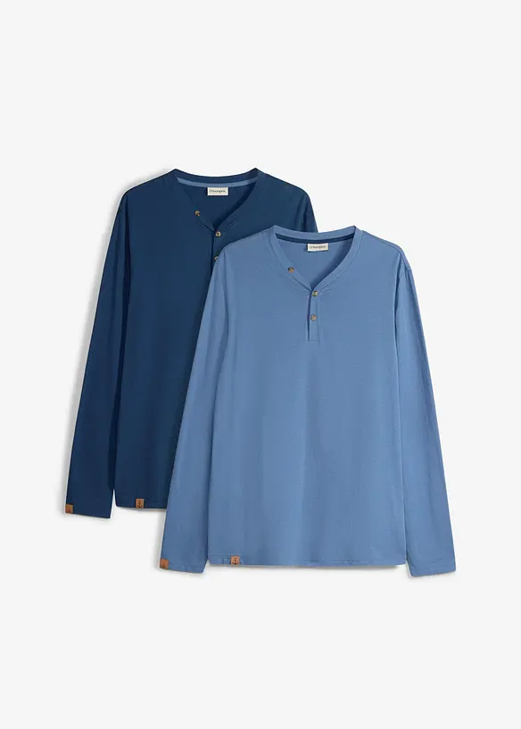 L&aring;ng&auml;rmad farfarstr&ouml;ja med ekologisk bomull (2-pack), bonprix