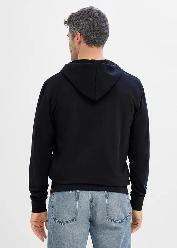 Munkjacka med detaljer i skinnimitation, bonprix