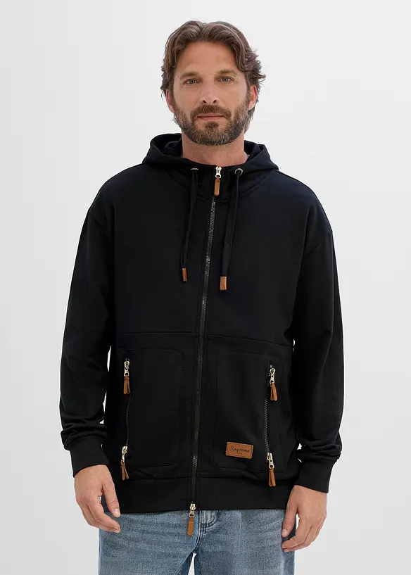 Munkjacka av mjuk bomullsmix, Loose Fit, bonprix