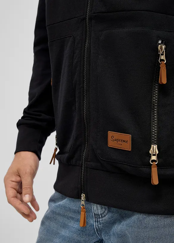 Munkjacka av mjuk bomullsmix, Loose Fit, bonprix
