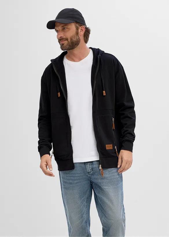 Munkjacka av mjuk bomullsmix, Loose Fit, bonprix