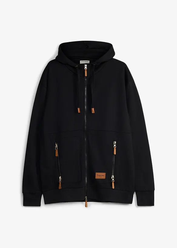 Munkjacka av mjuk bomullsmix, Loose Fit, bonprix
