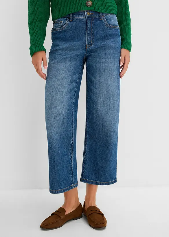 Wide Leg-jeans Mid Waist, bonprix