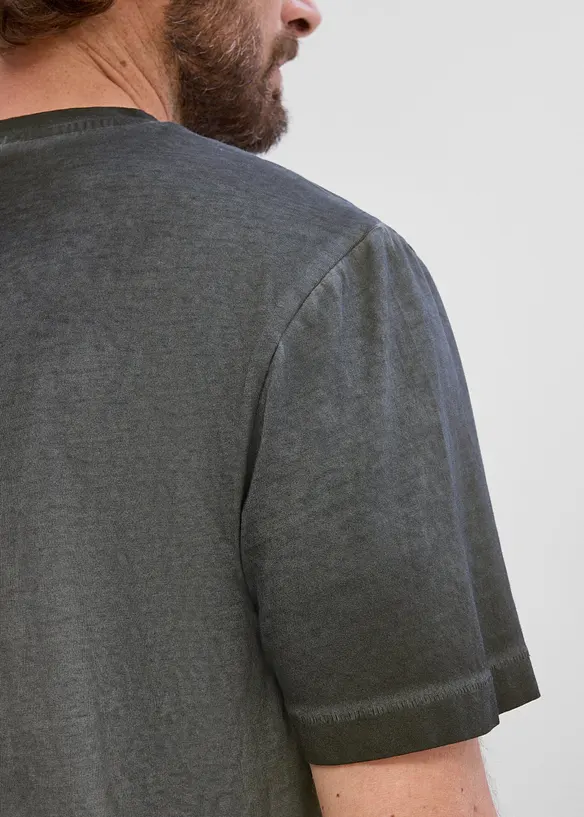 T-shirt i ekologisk bomull med tv&auml;ttade effekter, bonprix