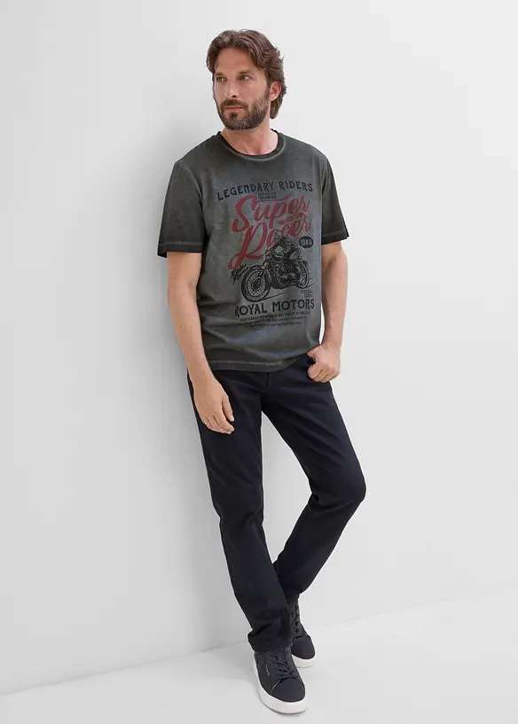 T-shirt i ekologisk bomull med tv&auml;ttade effekter, bonprix