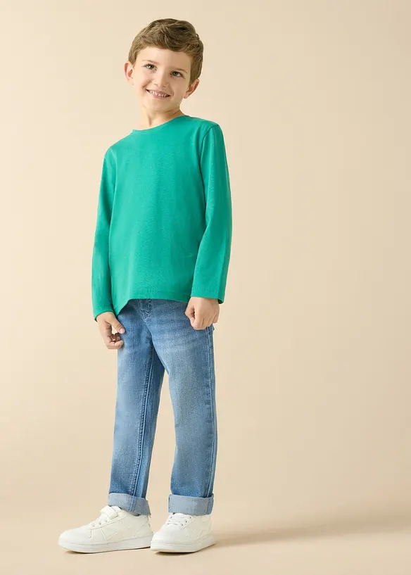 L&aring;ng&auml;rmad T-shirt i ekologisk bomull (3-pack), bonprix