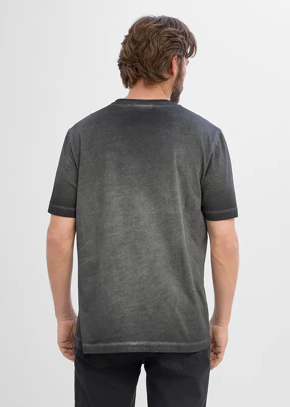T-shirt i ekologisk bomull med tv&auml;ttade effekter, bonprix