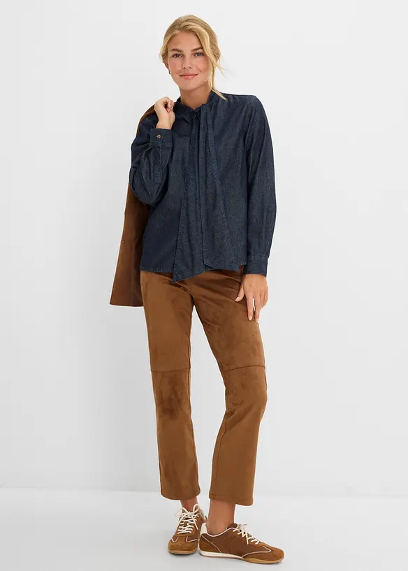 Jeansblus i ren bomull, bonprix