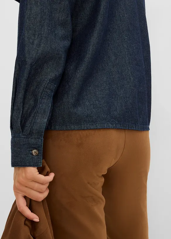 Jeansblus i ren bomull, bonprix
