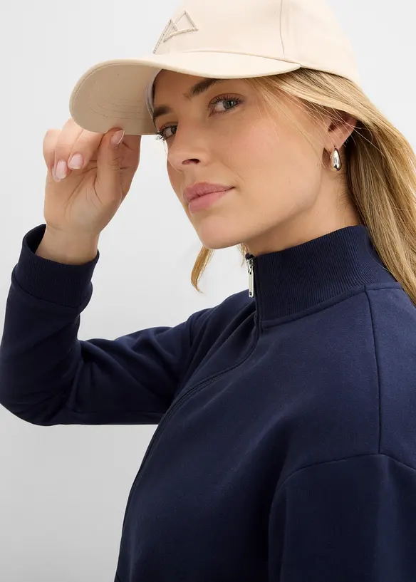 Sweatshirtjacka i ekologisk bomull, bonprix