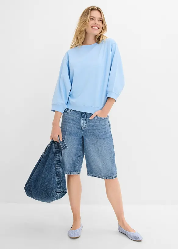 Oversized sweatshirt av bomull, bonprix