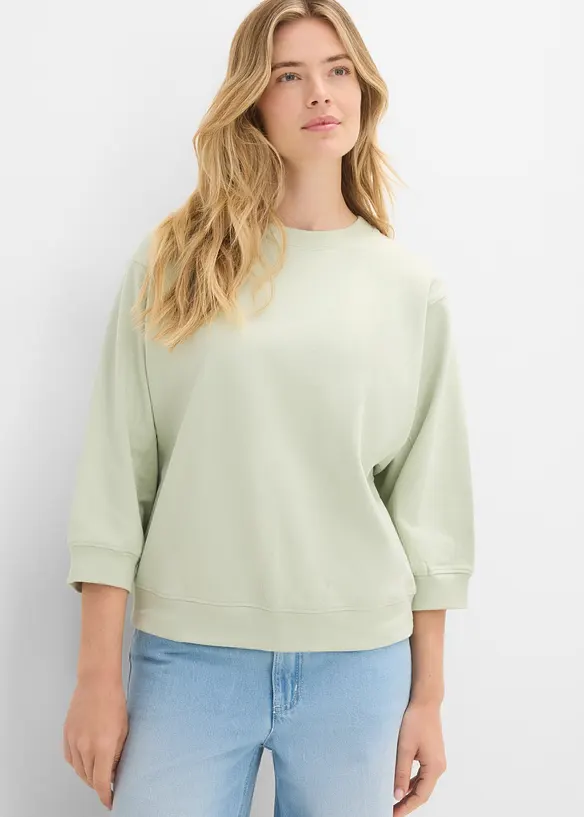 Oversized sweatshirt av bomull, bonprix