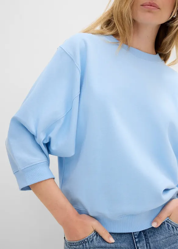 Oversized sweatshirt av bomull, bonprix