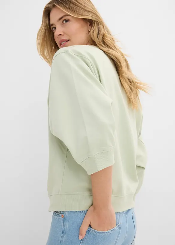 Oversized sweatshirt av bomull, bonprix