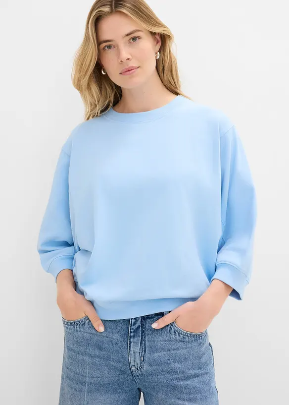 Oversized sweatshirt av bomull, bonprix