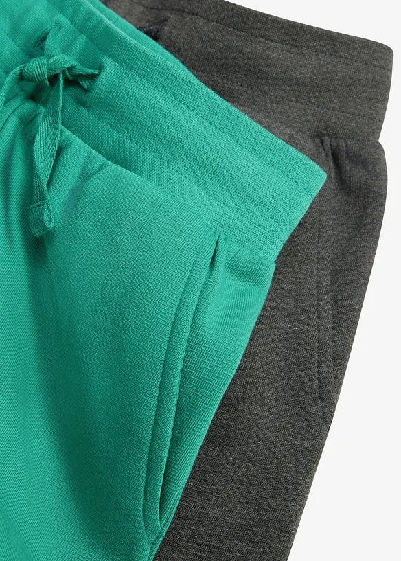 Joggingbyxa av mjuk bomullsmix (2-pack), bonprix