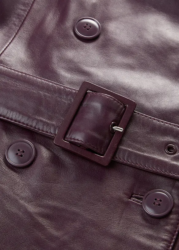 Trenchcoat av lammnappa, bonprix