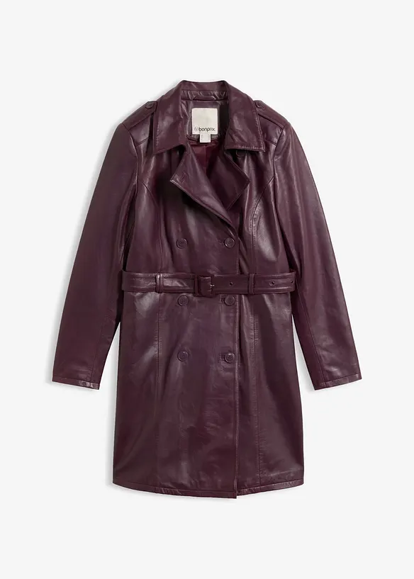 Trenchcoat av lammnappa, bonprix