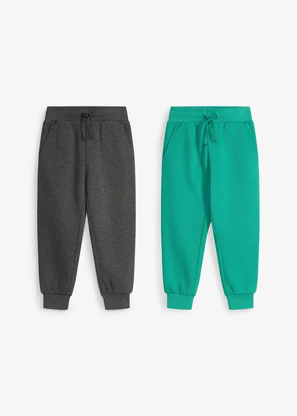 Joggingbyxa av mjuk bomullsmix (2-pack), bonprix