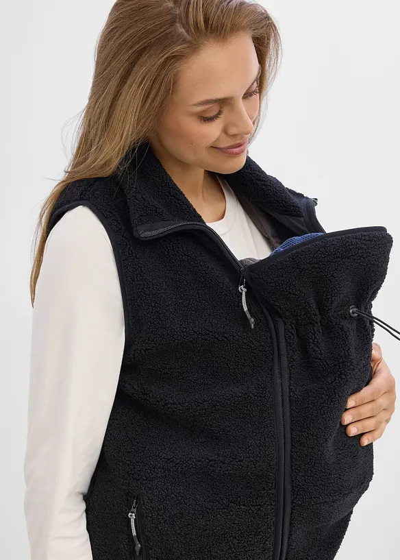 Mammav&auml;st med babyficka i teddyfleece, bonprix