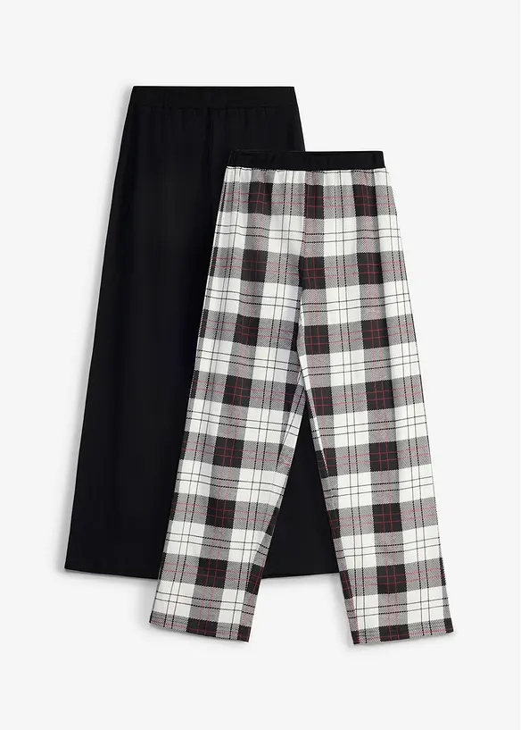 Pyjamasbyxa av ekologisk bomull (2-pack), bonprix